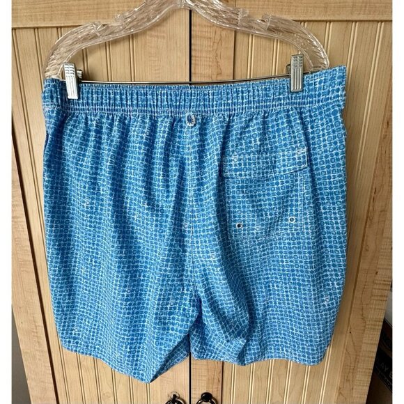 Johnnie-O Trunks Men's Tyndall Boardshorts Swim Riptide Blue Size Large EUC - Picture 4 of 8